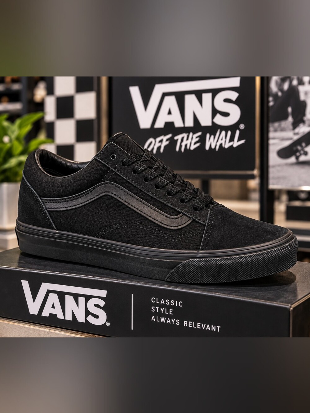 Vans Old Skool Blackout Black – 6.5Y / Women’s 8